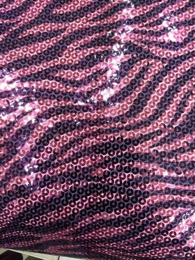 zebra print fabric covered in shiny sequins